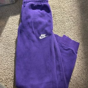 Purple Nike sweatpants